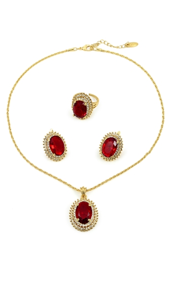 Picture of Efficiency In  Middle Eastern Crystal 3 Pieces Jewelry Sets