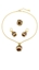 Show details for Delicate Coffee Gold Plated 3 Pieces Jewelry Sets