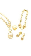 Picture of Three-Dimensional Brass Hoop 4 Pieces Jewelry Sets