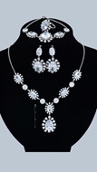 Picture of High Quality Platinum Plated Transparent 4 Pieces Jewelry Sets