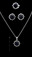 Picture of The Best Price Crystal Floral 3 Pieces Jewelry Sets