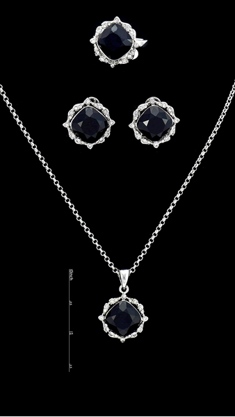 Picture of The Best Price Crystal Floral 3 Pieces Jewelry Sets