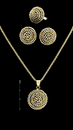 Picture of Exquisite Brass Multi-Tone Plated 3 Pieces Jewelry Sets