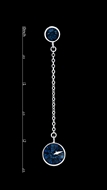 Picture of Wholesale Online Dark Blue Platinum Plated Drop & Dangle