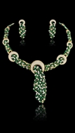 Picture of Flexible Designed Gold Plated Green 2 Pieces Jewelry Sets