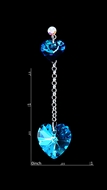 Picture of Fashionable Heart & Love Swarovski Element Drop & Dangle