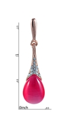 Picture of Good Quality Opal (Imitation) Rose Gold Plated Drop & Dangle