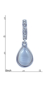 Picture of Cheapest Opal (Imitation) Platinum Plated Drop & Dangle