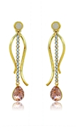 Picture of Efficiency In  Rose Gold Plated Classic Drop & Dangle