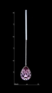 Picture of Attractive And Elegant Single Stone Platinum Plated Drop & Dangle