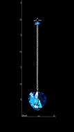 Picture of Well Crafted Platinum Plated Heart & Love Drop & Dangle