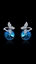 Show details for Natural Designed Swarovski Element Platinum Plated Stud 