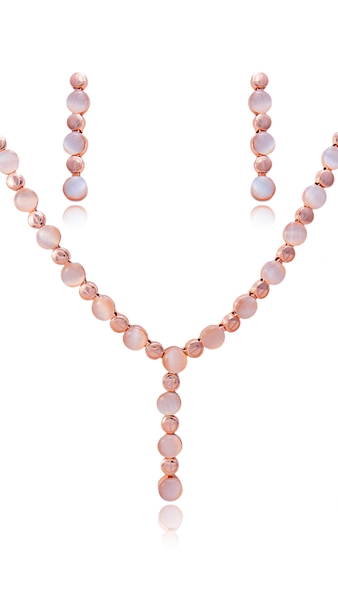 Picture of Nickel And Lead Free Classic Rose Gold Plated 2 Pieces Jewelry Sets
