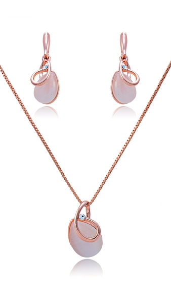Picture of Unique Style Zinc-Alloy Rose Gold Plated 2 Pieces Jewelry Sets