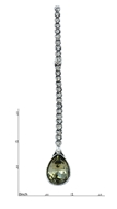 Picture of Fashionable Platinum Plated Crystal Drop & Dangle