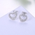 Picture of Natural Designed Platinum Plated Stud 