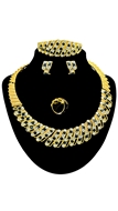 Picture of Delicate Curvy Big Rhinestone 4 Pieces Jewelry Sets