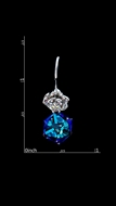 Picture of Touching Swarovski Element Colourful Drop & Dangle