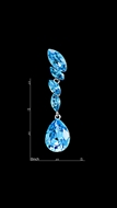 Picture of Good Quality Swarovski Element Big Drop & Dangle