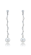 Picture of Magnificent Venetian Pearl Platinum Plated Drop & Dangle