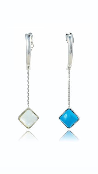 Picture of Popular Design Small Platinum Plated Drop & Dangle