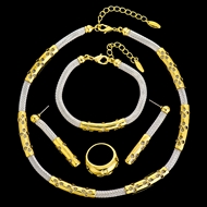 Picture of New Step Zinc-Alloy Gold Plated 4 Pieces Jewelry Sets