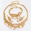 Show details for Enchanting Multi-Tone Plated Dubai Style 4 Pieces Jewelry Sets