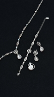 Picture of Skilled  Platinum Plated Brass 4 Pieces Jewelry Sets