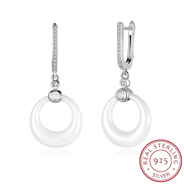 Picture of Iso9001 Qualified White Platinum Plated Drop & Dangle