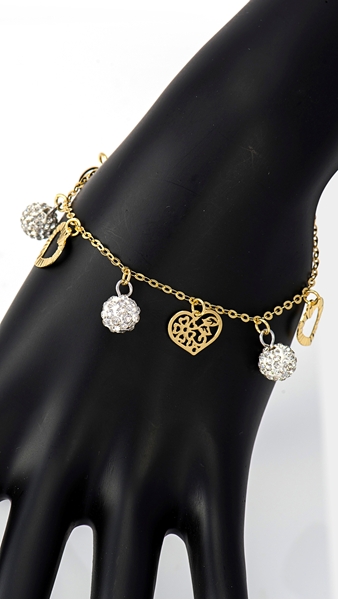 Picture of Well Crafted Gold Plated Cubic Zirconia Bracelets