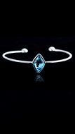 Show details for Kind  Single Stone Sea Blue Bangles