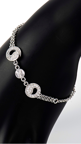 Picture of Sparkling And Fresh Colored Platinum Plated Cubic Zirconia Bracelets