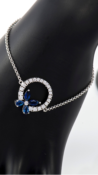 Picture of Simple And Elegant Platinum Plated Dark Blue Bracelets