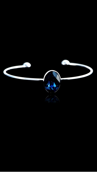 Picture of China No.1 Accessories Export Platinum Plated Single Stone Bangles