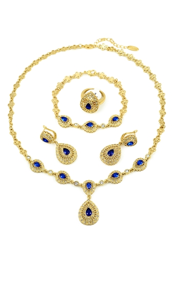 Picture of First-Rate  Crystal Sea Blue 4 Pieces Jewelry Sets