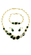 Picture of Beautiful Shaped Green Middle Eastern 4 Pieces Jewelry Sets