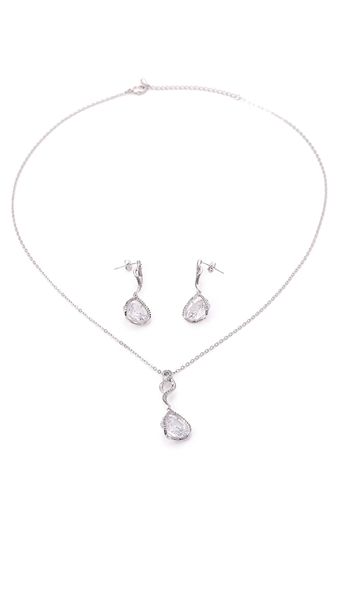 Picture of Cheaper Copper Platinum Plated 2 Pieces Jewelry Sets