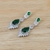 Picture of Green Cubic Zirconia Dangle Earrings 1JJ042408E