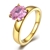 Picture of Attractive And Elegant Stainless Steel Purple Fashion Rings