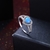 Picture of Cultured Blue Platinum Plated Fashion Rings