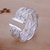 Picture of Flexible Designed White Platinum Plated Fashion Rings