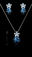 Picture of Touching And Cute Platinum Plated Floral 2 Pieces Jewelry Sets