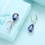 Picture of Attractive And Elegant Champagne Gold Plated Purple Huggies Earrings