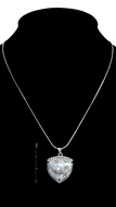 Show details for Three-Dimensional Platinum Plated Swarovski Element Collar 16 OR 18 Inches