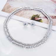 Picture of Big Wedding Necklace And Earring Sets 1JJ050892S