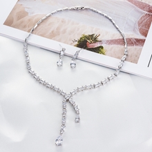 Show details for  Big Cubic Zirconia Necklace And Earring Sets 1JJ050937S