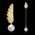 Picture of Artificial Pearl Cute Dangle Earrings 3LK053762E