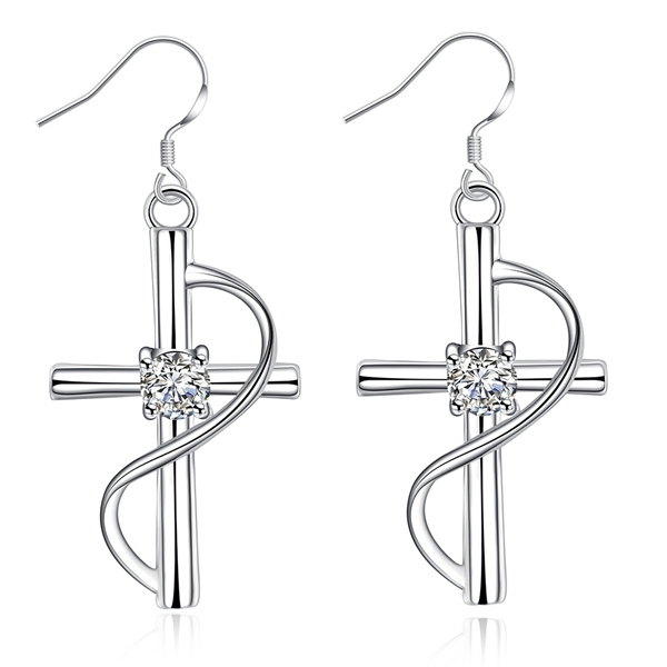 Picture of Casual Platinum Plated Dangle Earrings with Fast Delivery