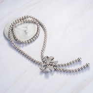 Picture of Charming Platinum Plated Artificial Pearl Y Necklace As a Gift