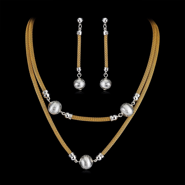 Picture of Staple Big Zinc Alloy Necklace and Earring Set